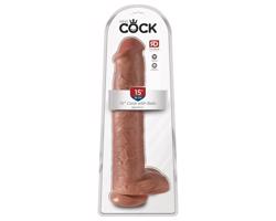 King Cock 15 - obr dildó (38cm) - tmavý naturálny