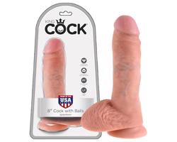 King Cock 8: Realistický dildo (20 cm) - prirodzený vzhľad