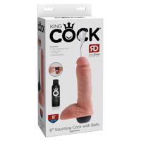 King Cock 8 - realistický striekajúci dildo (20 cm) - prírodný