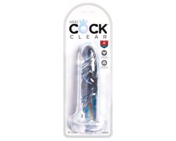 King Cock Clear 6 - prísavný dildo (15 cm)