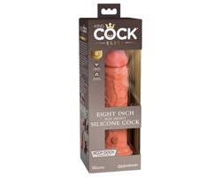 King Cock Elite 8 - prísavkový dildo (20 cm) - tmavo naturálny