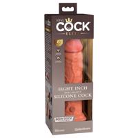 King Cock Elite 8 - prísavkový dildo (20 cm) - tmavý naturálny