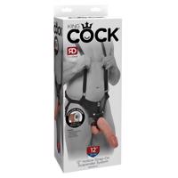 King Cock Strap-on 12 - pripínací dildo s postrojom (30 cm)