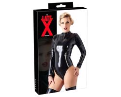 LATEX - dlhý rukáv dámsky body (čierny)