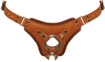 Leather Strap-on Harness, L–XL