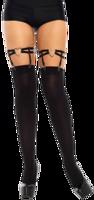 Leg Avenue Dual Strap Heart Garters 2332 Black