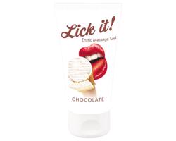 Lick it! - 2v1 jedlý lubrikačný gél - biela čokoláda (50ml)