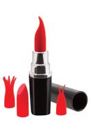 LIPSTICK VIBRATOR - BLACK/RED