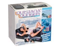 Louisiana Lounger - sexuálna posteľ so vstavaným vibrátorom (čierna)