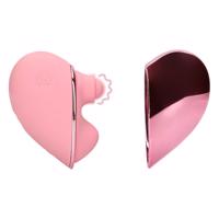 Loveline Tapping Heart - Rechargeable Clitoral Stimulator Vibrator (Pink)