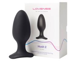 LOVENSE Hush 2 L - nabíjací análny vibrátor (57mm) - čierny