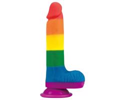 Lovetoy Prider - realistický dúhový dildo 20cm