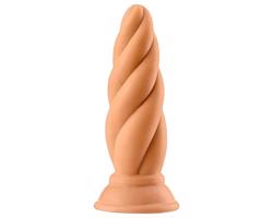 Max & Co Felix - skrutkovité análne dildo - 15 cm (naturálne)