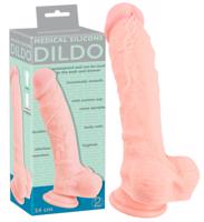 Medical Silicone Dildo - dildo z lekárskeho silikónu (24 cm) - telová farba