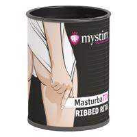 Mystim MasturbaTIN Ribbed Rita - Ribbed Masturbator (White)