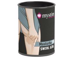 Mystim Swirl Girl - vlnitý masturbátor (biely)