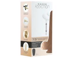 Naked Addiction Thrusting 7,5 - akumulátorový, pohyblivý vibrátor (19 cm) - prírodný