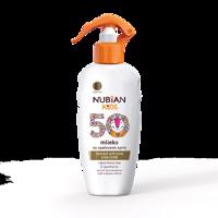 Nubian Kids mlieko na opaľovanie SPF 50 200 ml