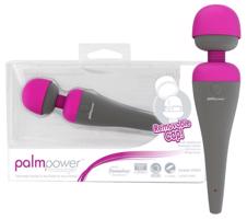 PalmPower masážny vibrátor s výmeniteľnou hlavicou (sivo-ružový)