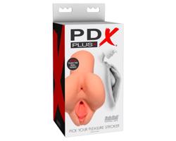 PDX Vyber si potešenie - 2v1 realistický masturbátor (prírodný)