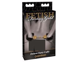 Pipedream Fetish Fantasy Gold - čierne plyšové putá