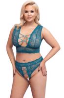 Plus size komplet Emerald Green, XXL