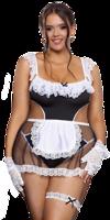 Plus size kostým Miss Sexy Maid, XL–XXL + darček tangá