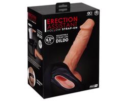 Pomocník erekcie - duté pripevniteľné dildo (naturálny)