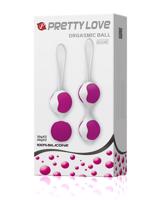 Pretty Love Orgasmic - variabilná sada venušiných guličiek (bielo-fialové)