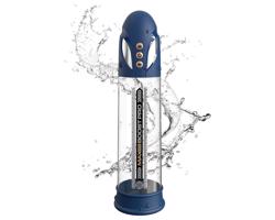 Pump Worx Max Boost Pro Flow - Automatic Penis Pump (Transparent-Blue)