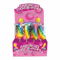 Rainbow Cock Pop - farebné lízatko v tvare penisu (85g) - ovocné