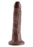 Realistické dildo Hot Stud (18 cm), tmavá telová