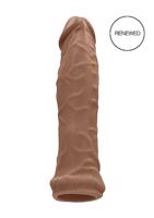 RealRock Penis Sleeve 6 - návlek na penis (17cm) - tmavo prírodná farba