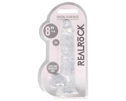 REALROCK - priehľadný realistický dildo - čistý (19cm)