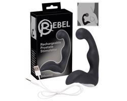 Rebel - nabíjací prostatický vibrátor (čierny)