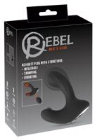 Rebel RC - dobíjací, rádiom ovládaný análny vibrátor (čierny)