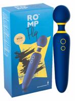 ROMP Flip Wand - nabíjací, vodotesný masážný vibrátor (modrý)