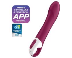 Satisfyer Big Heat - akumulátorový, ohrievací vibrátor na bod G (červený)