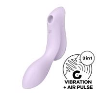 Satisfyer Curvy Trinity 2 - nabíjací vaginálny vibrátor so stimulátorom klitorisu (fialový)
