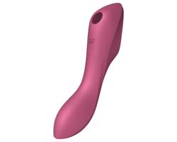 Satisfyer Curvy Trinity 3 - akumulátorový 2v1 vibrátor s tlakovými vlnami (červený)