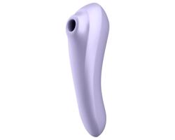 Satisfyer Dual Pleasure - inteligentný 2v1 vibračný stimulátor vlnami vzduchu (fialový)