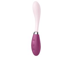 Satisfyer G-Spot Flex 3 - akumulátorový vibrátor na bod G (ružovo-bordový)