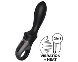 Satisfyer Heat Climax - inteligentný, hrejúci análny vibrátor (čierny)