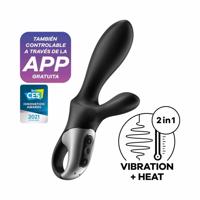 Satisfyer Heat Climax Plus - inteligentný, hrejivý, pákový análny vibrátor (čierny)