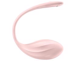 Satisfyer Ribbed Petal - vibračné vajíčko s diaľkovým ovládaním (ružové)