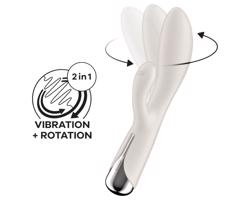 Satisfyer Spinning Rabbit 1 - rotujúci vibrátor s ramenom na klitoris (béžový)