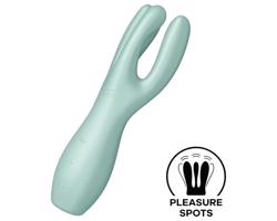 Satisfyer Threesome 3 - akumulátorový klitorálny vibrátor (mätová)