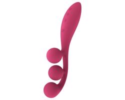 Satisfyer Tri Ball 1 - nabíjateľný, multifunkčný vibrátor (červená)