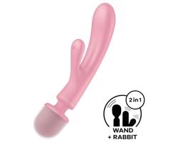 Satisfyer Triple Lover - G-bod a masážny vibrátor (ružový)