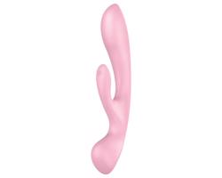 Satisfyer Triple Oh - akumulátorový vibrátor s ramenom na klitoris (ružový)